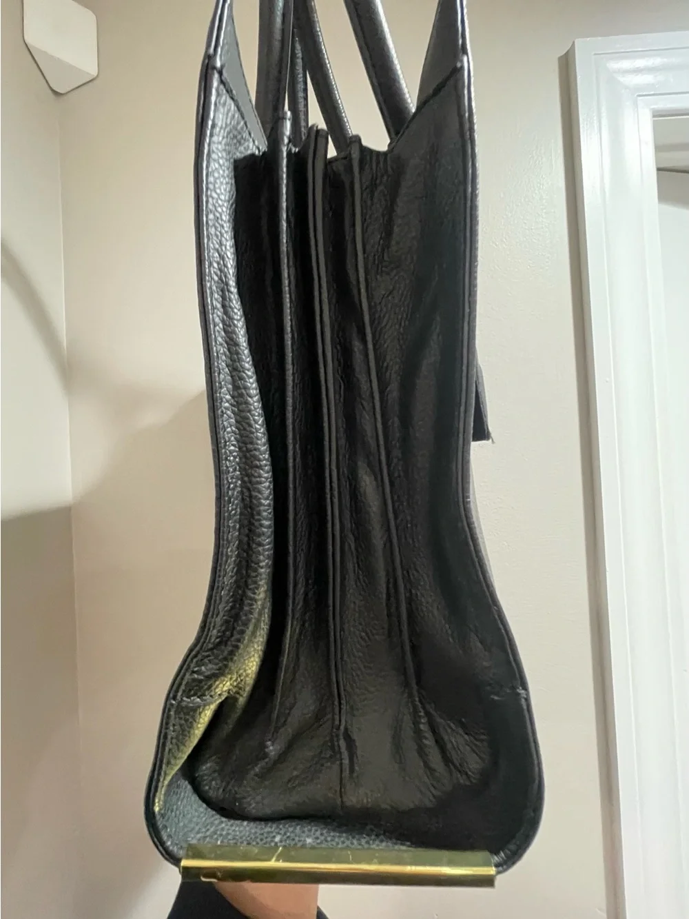 Joy & Iman Women’s Genuine Leather Large Tote Shoulder Bag